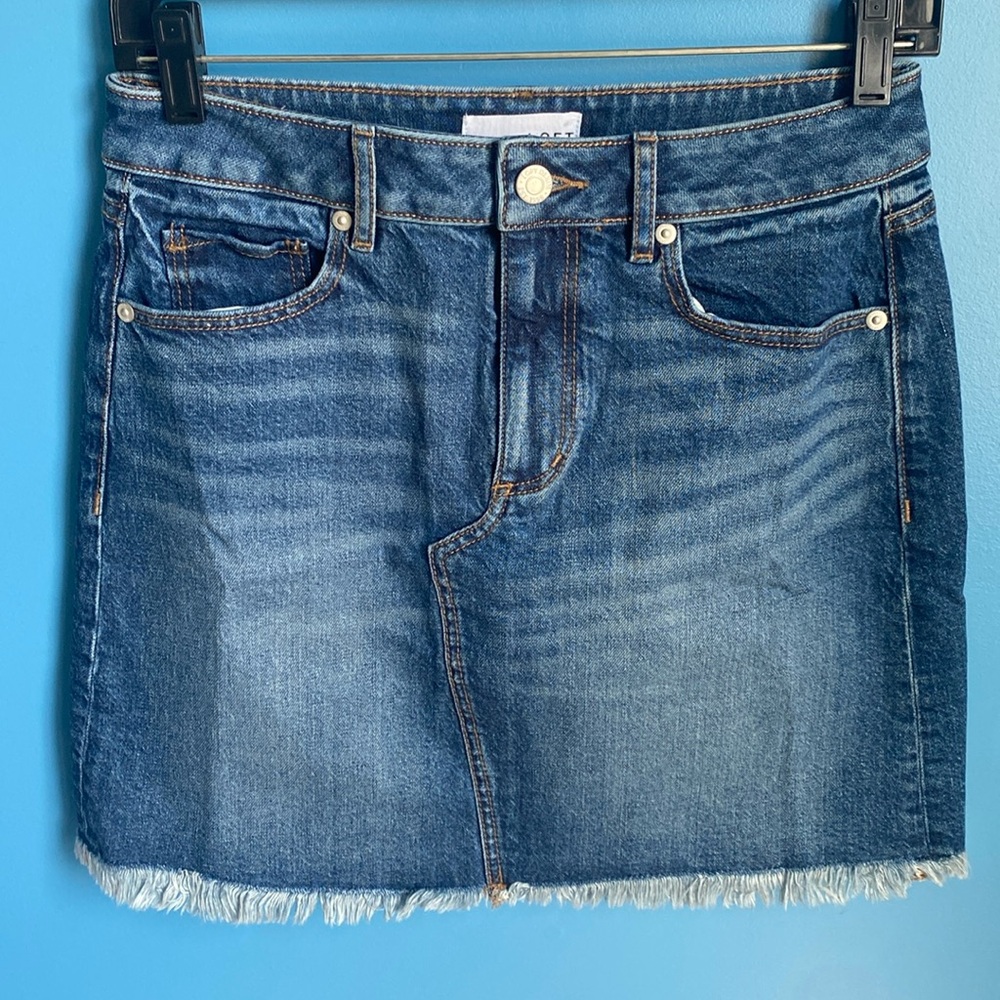 Loft Denim Mini Skirt Size 0
